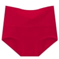 thumbnail image 3 of cfhntfmh 5pc Womens Cotton Underwear Stretchy High Waisted Plus Size Panties Breathable Solid Color Full Coverage Briefs, 3 of 4