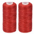 thumbnail image 1 of Unique Bargains Fil à Coudre en Cuir Ciré en Polyester Rouge, 55 Yards, Lot de 2, 1 of 6