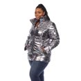 thumbnail image 2 of White Mark Women's Metallic Puffer Coat, 2 of 6