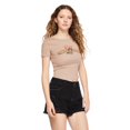 thumbnail image 4 of No Boundaries Women's Rib Baby Tee, 4 of 6