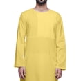 thumbnail image 2 of Atasi Kurta Long Asymétrique Indien pour Homme, Kurta Uni à Col Rond, Tenue de Fête, 2 of 5