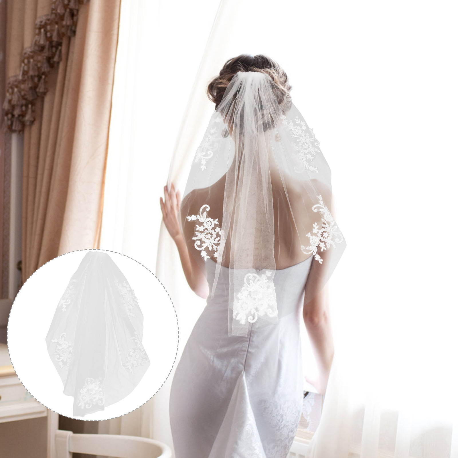 Bridal Veil 1 Tier Wedding Veil Bride Wedding Veil Bridal
