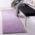 thumbnail image 2 of SAFAVIEH August Shag Collection 2'3" x 6' Lilac AUG900V Solid 1.2-inch Thick Runner Rug, 2 of 4