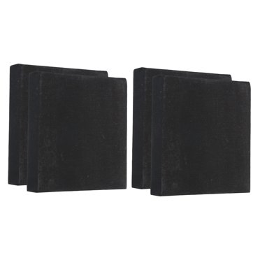 Unique Bargains Painting Canvas Panels, 4 Pack 4x4 Inch Rectangle Wood Frame Blank Art Board Panels, Wood Color