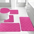 thumbnail image 4 of Memory Foam Bath Mat 5 Set Bathroom Rugs for 5 Pcs Toilet Mats Universal Soft Comfortable Water Absorption Non-Slip Thick Machine Washable Easier To Dry Dark Gifts for Women, 4 of 7