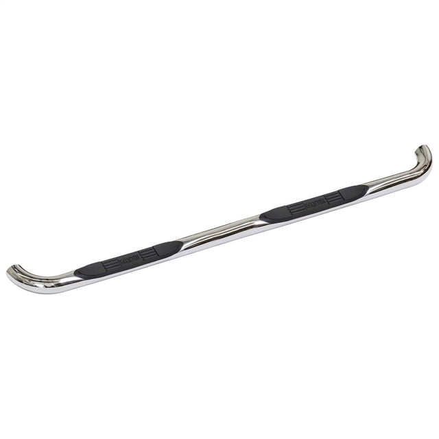 Westin Automotive Nerf Bar 23-1310 E-Series; With Step Pads; 3 Inch Round Bent; Polished; Stainless Steel; Without End Caps; Rocker Panel Mount