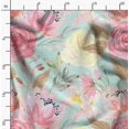 thumbnail image 2 of Soimoi Satin Silk Fabric Leaf Floral Printed Craft Fabric by The Yard 42 Inch Wide, 2 of 6