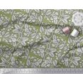 thumbnail image 2 of Soimoi Polyester Crepe Fabric Leaves & Floral Block Print Fabric by Yard 42 Inch Wide, 2 of 3