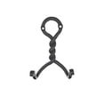 thumbnail image 1 of Double Twist Iron Wall Hook (Gun Metal) - Set of 4, 1 of 2