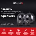 thumbnail image 2 of MB Quart 6.5" Front Dash or Rear Speakers Upgrade for Jeep Wrangler JK 07-18, 2 of 12