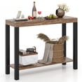 thumbnail image 1 of Gymax 2-Tier Home Bar Table w/ Open Shelves Sofa Side Table w/ Storage for Home, 1 of 10