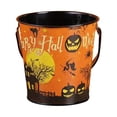 thumbnail image 4 of Halloween Candy Bucket,Halloween Pumpkin Bucket,1Pc Random Patterns Iron Halloween Candy Buckets Pumpkin Storage Pail Halloween Candy Sorting Iron Pail Children Carry Iron Mini Pail, 4 of 9