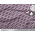thumbnail image 2 of Soimoi Silk Fabric Ogee Damask Printed Fabric 1 Yard 42 Inch Wide, 2 of 5