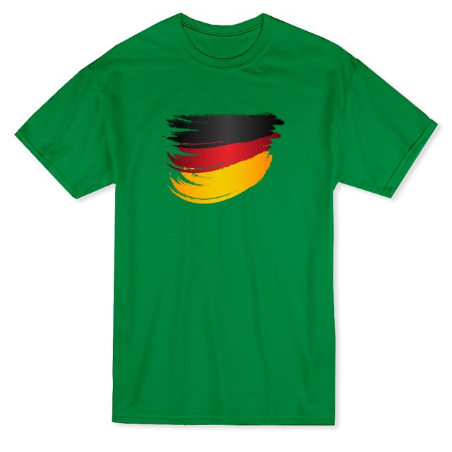 T-shirt pour Homme à Coups de Drapeau de l'Allemagne