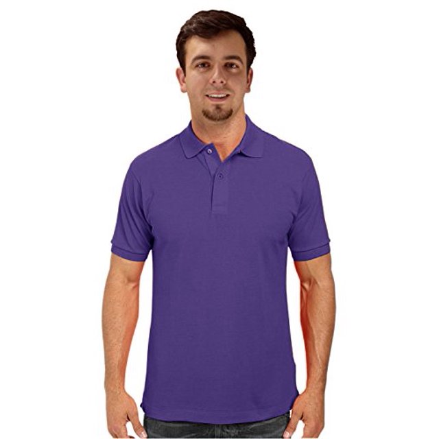 Peach Couture Mens Short Sleeve Classic Pique Polo Shirt