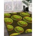 thumbnail image 3 of Ahgly Tapis Rond Lavable en Machine Intérieur Transitionnel Vert Pistache, 7 Pieds Rond, 3 of 7