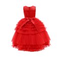 thumbnail image 2 of HAWEE Flower Girl Wedding Princess Communion Long Dress Pageant Formal Evening Dance Maxi Floor Length Puffy Gown, 2 of 7