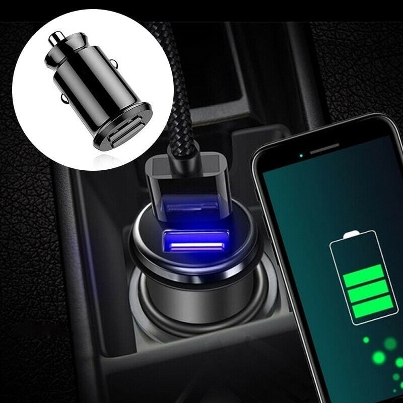 2 Way Fast Car Charger Socket Charger Splitter Power Adapter Dual USB 12V