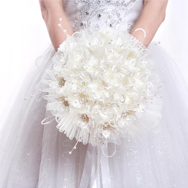 yingyy Mariée Mariage Bouquet Artificielle Tenue Fleur Réutilisable Fleur Bouquet