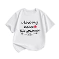 thumbnail image 4 of T-shirts Garçons Filles Printemps Été Manches Courtes Imprimé Lettre Col Rond T-Shirt Haut Blanc 3-4 Ans, 4 of 4