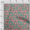 thumbnail image 2 of oneOone Velvet Sea Green Fabric Lemon Sewing Material Print Fabric By The Yard 58 Inch Wide, 2 of 4