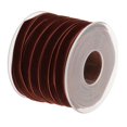 thumbnail image 3 of jifeng 20 Yard Coffee Velvet Ribbon Roll Comfortable Belt for Bowknot as described, 3 of 6