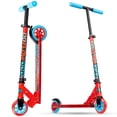 thumbnail image 1 of Folding Kick Scooter for Kids Ages 5–10 – Carve 100 – Lightweight Steel Frame, Adjustable Handlebar, Smooth 100 mm Wheels – Red – Madd Gear, 1 of 11