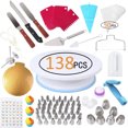 thumbnail image 1 of yeacher 138-Piece Cake Decorating Set with Turntable, Stainless Steel Icing Tips, and Tools for Baking and DIY Cake Design, 1 of 6