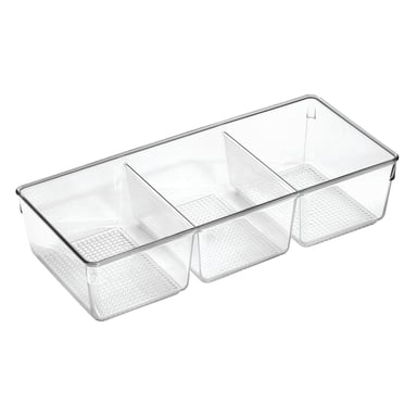 Mainstays 3-Compartment Clear Cosmetic Organizer Tray