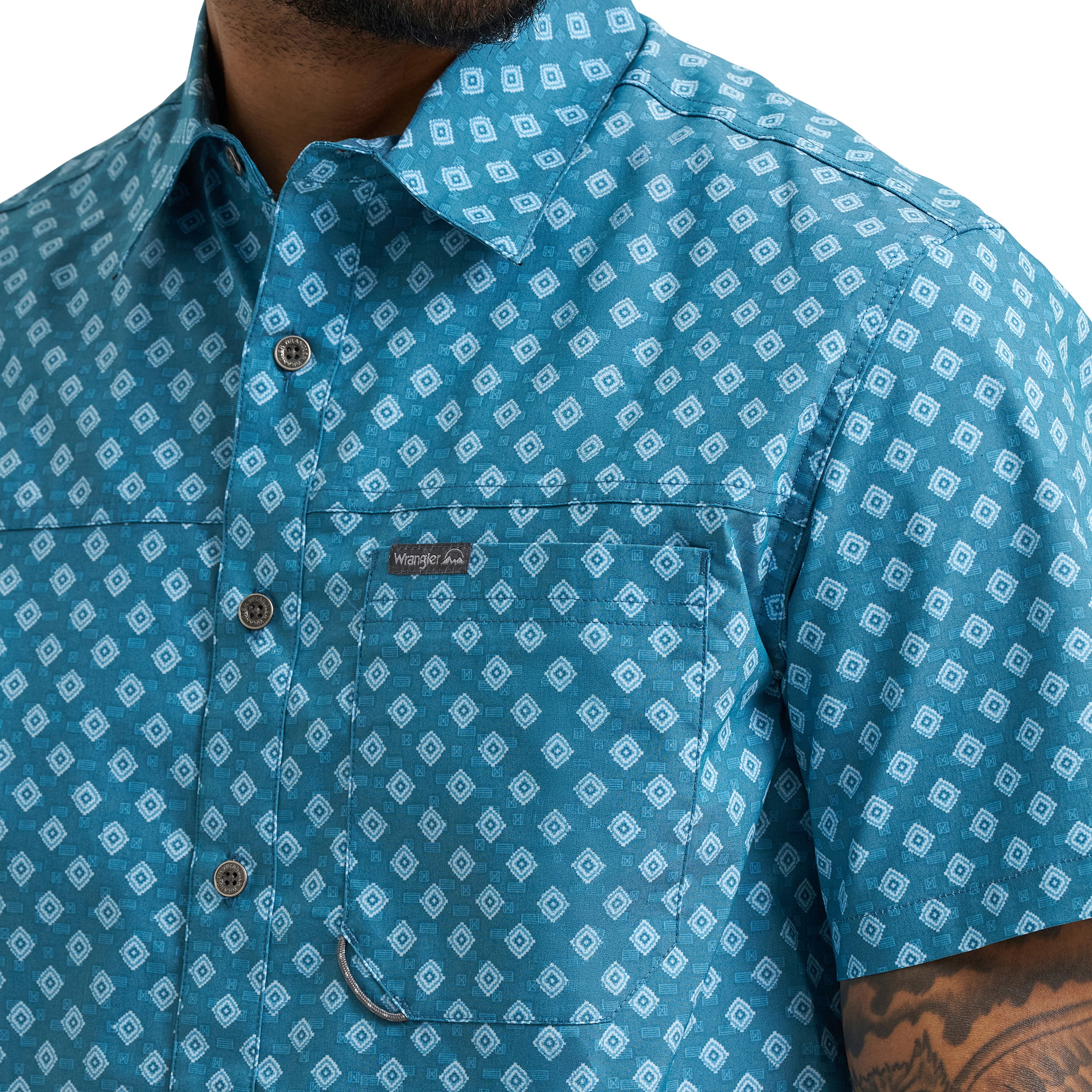 Chemise à manches courtes Fraser pour hommes Wrangler® avec une seule poche