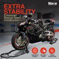 thumbnail image 2 of Venom Motorcycle Front+Rear Paddle Wheel Lift Stand Compatible with Yamaha FZR 400 600 750 1000, 2 of 9