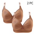 thumbnail image 2 of Timegard Wireless Bras for Women 2pc Ruched Full Support Adjustable Strap Comfy Daily Seniors Bras, 2 of 7