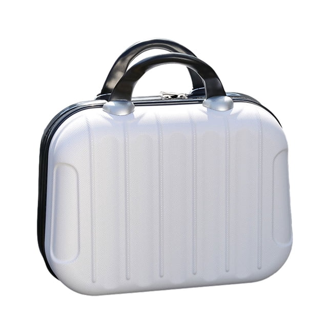 fastboy Makeup Storage Organizer Travel ABS Toiletry Suitcase Box Mini Boarding Luggage Cosmetic Case Large Capacity Bag White