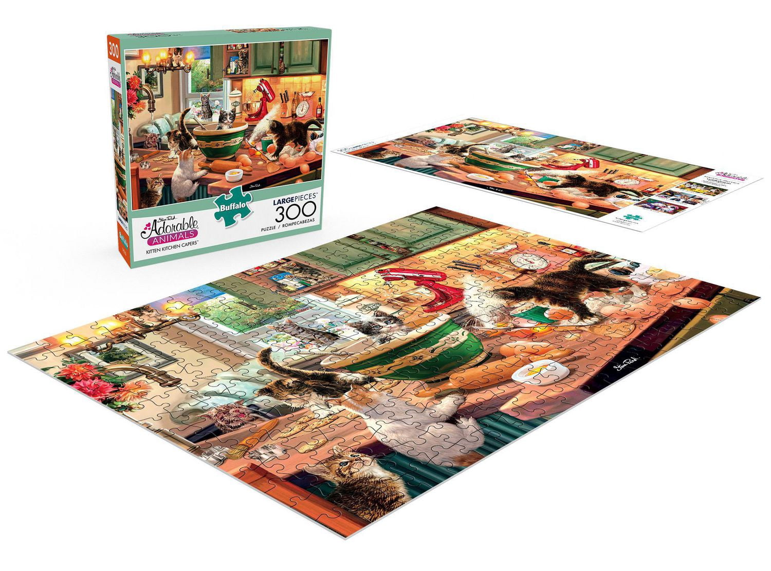 Buffalo Games - Le puzzle Adorable Animals - Kitten Kitchen Capers - en 300 pièces