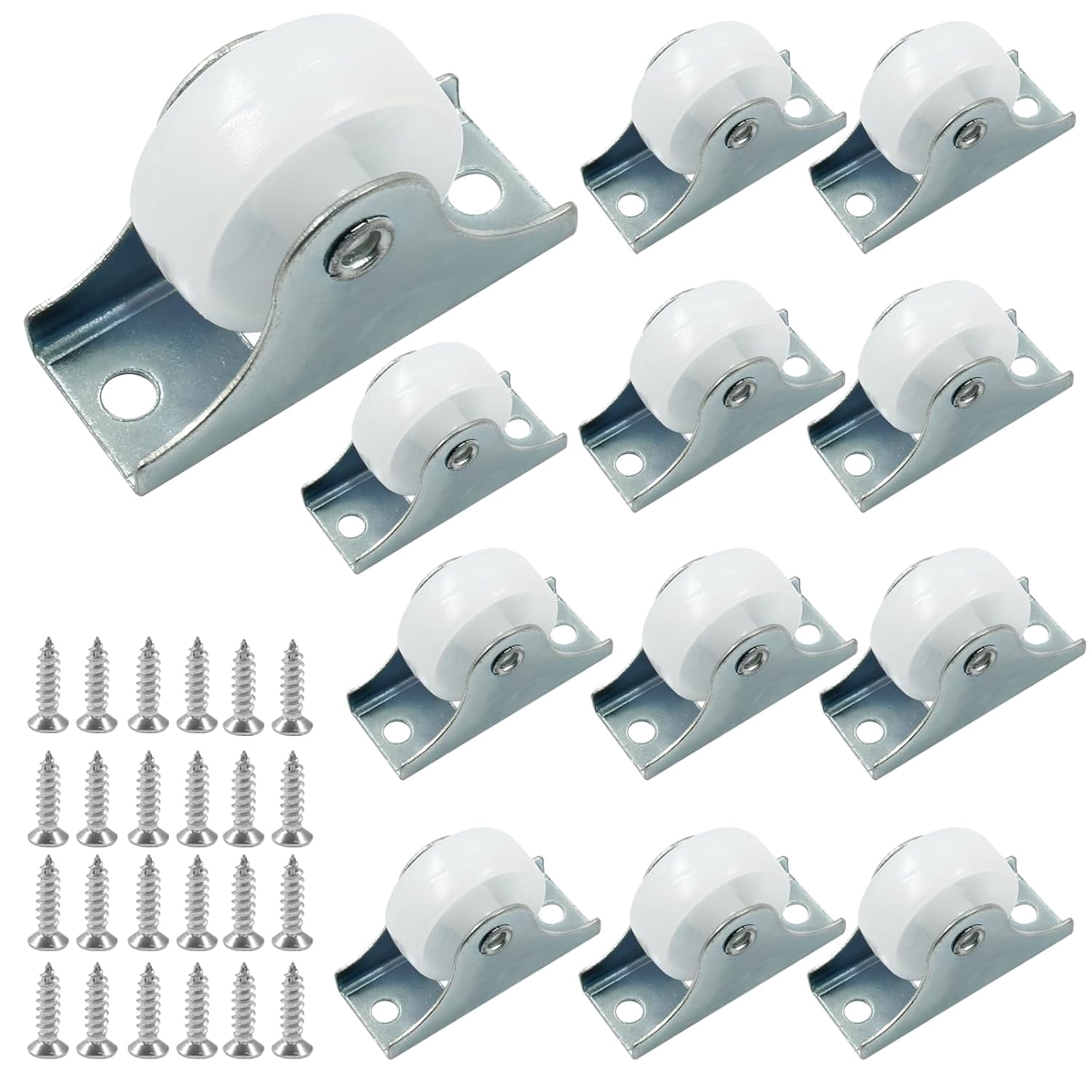 Pvc 2 Inch Solid 1-Inch Heavy Duty Fixed Caster Wheels with Hard Plastic Wheels, Low ...