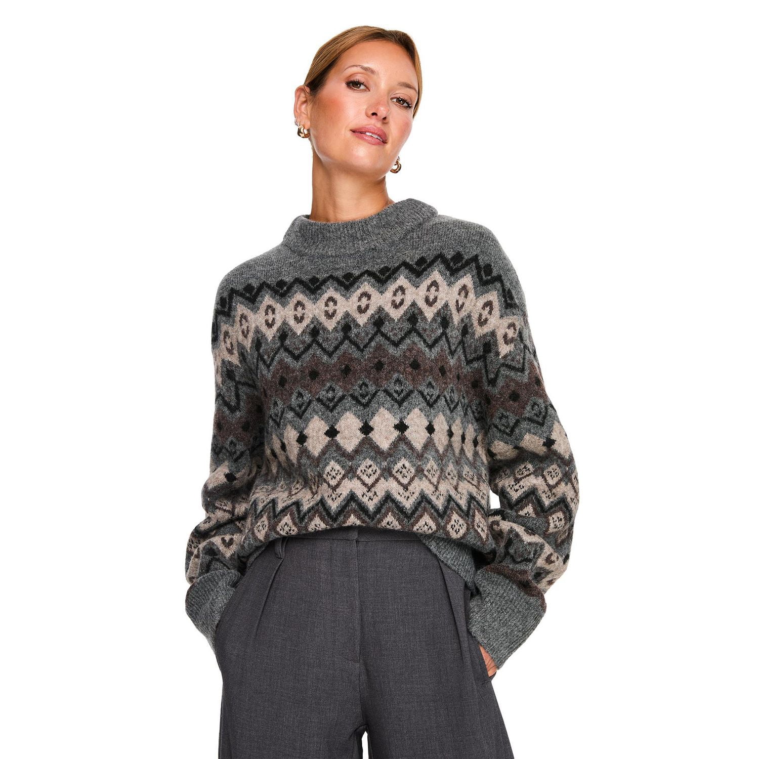 Chandail à motif jacquard George pour femmes