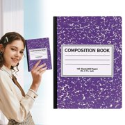 WHEANG Wide Ruled Notebook Composition Notebooks Wide Ruled Composition Book Wide Notebook PaperSewn Binding Cover Assorted Colors