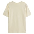 thumbnail image 4 of BOBOGOJP Shirts T - pour Hommes à Motif, Coupe Ajustée, Manches Courtes, Uni, Col Bateau (Beige,P), 4 of 5