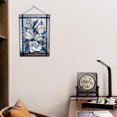 thumbnail image 3 of Stained Hangings, Decorative Flower Stained Glass Window, Handcrafted Stained , White flowers, 3 of 7