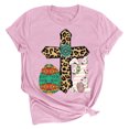 thumbnail image 2 of Économies de Printemps! CEHVOM Chemises de Pâques pour Femmes 2024, Hauts de Pâques Amples Grande Taille, T-Shirt Graphique Joyeuses Pâques à Manches Courtes Col Rond, T-Shirt Enseignant de Pâques, T-Shirt Lapin de Pâques pour Femmes, 2 of 3