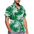 thumbnail image 1 of Pisexur Shirts for Man T Hommes Mode Décontractée Col Rabattu Imprimé Manches Courtes Chemise Boutonnée Vert Menthe, S Chemises de Golf Hommes & Chemises Hommes, 1 of 7