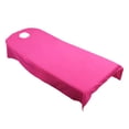 thumbnail image 4 of GUOOL Housse de Lit de Massage Rosée Base de Table Traitement Canapés Drap avec Trou pour le Visage Rouge Rose, 4 of 7