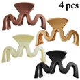 thumbnail image 2 of Hair Claw Clip Matte: 4PCS Large Simple Hair Clamp Jaw Clip Hair Catch Barrette, 2 of 10