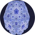 thumbnail image 1 of Ahgly Company Machine Washable Indoor Square Transitional Sky Blue Area Rugs, 3' Square, 1 of 7