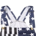 thumbnail image 4 of Adult Romper Summer American Flag Print Denim Bib Overall Shorts, 4 of 6