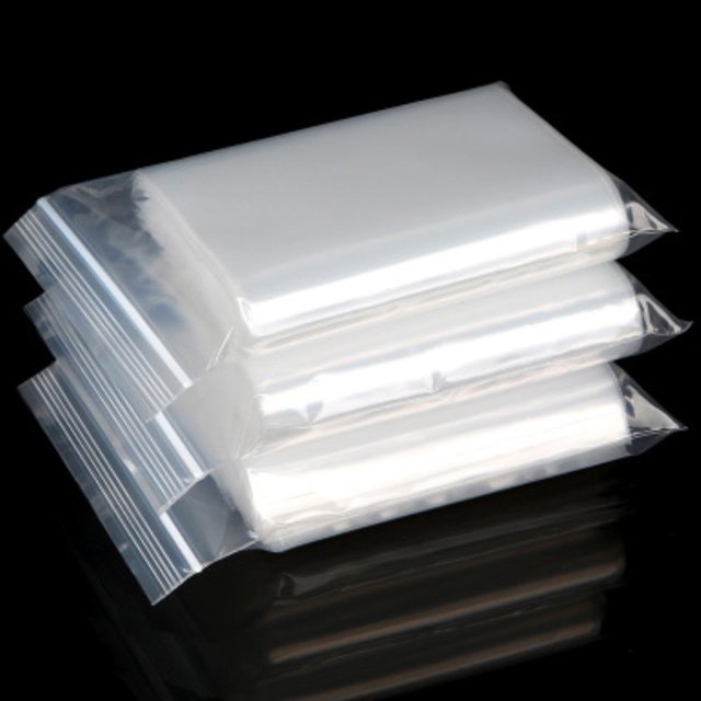 Trayknick 100Pcs/Set Clear Household Sundries Food Storage Resealable Zipper Plastic Bags Transparent size 1