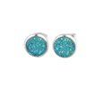 thumbnail image 2 of Wweixi Round Earrings Eye-catching Eardrops Fine Electroplating Rhinestone Inlay Ear Studs Gorgeous Gift for Birthday Party Wedding Cyan, 2 of 6