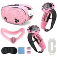 thumbnail image 1 of VR protective accessory set for Meta Quest 3S, including controller handle cover, VR shell cover, mask, lens cover, thumb grip, eye mask, protective case for Quest 3S, 1 of 8