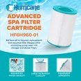 thumbnail image 2 of Hurricane HF6H960-01 Cartouche de Filtre Avancée pour Piscine et Spa, Blanc, 2 of 7