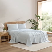 C&C California Printed Sheet Set, 100% Cotton, Soft, Breathable, Deep-Pocket, King, Aqua